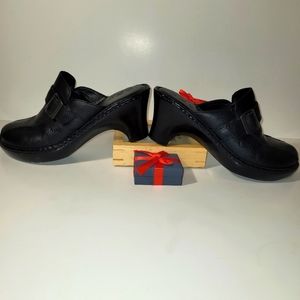 B.O.C black chunky heel clogs